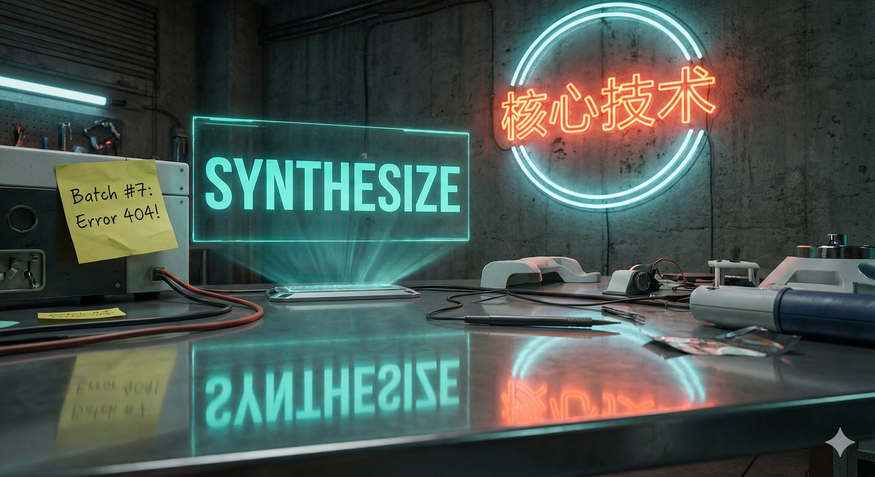 High-Resolution Cinematic Shot of a Futuristic Laboratory Desk