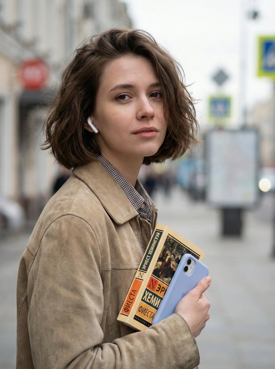 Google Gemini Nano Banana Pro - Street Portrait of a Young Woman
