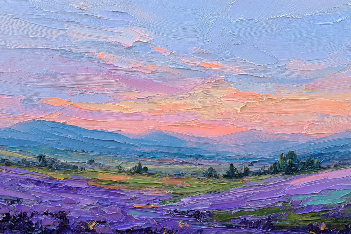 Impasto Pastoral Serenity, Landscape, nanoBanana-Pro, Tranquil, Nature reference image, image 3 of 4