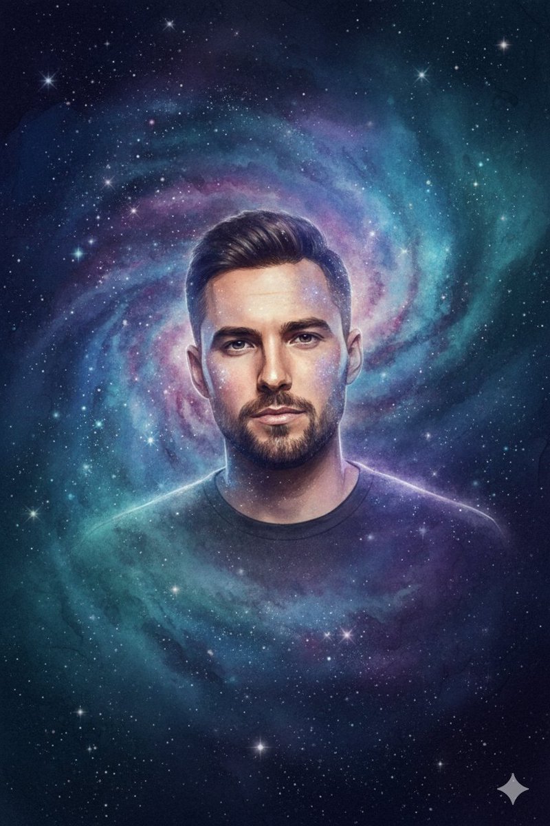 Cosmic Galaxy Watercolor Portrait - Gemini Nano Banana Pro