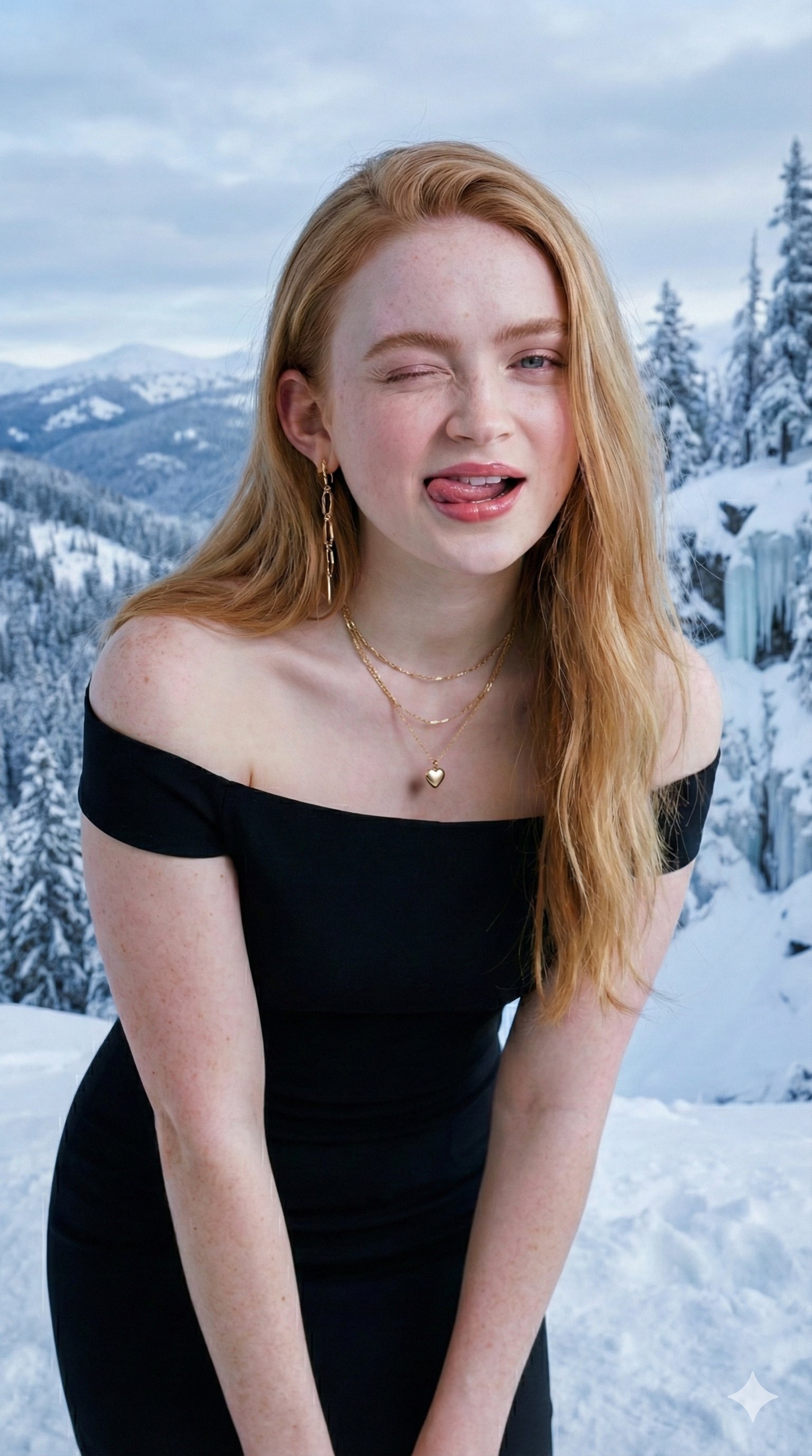 Ultra-realistic Studio Portrait of Sadie Sink and Sydney Sweeney