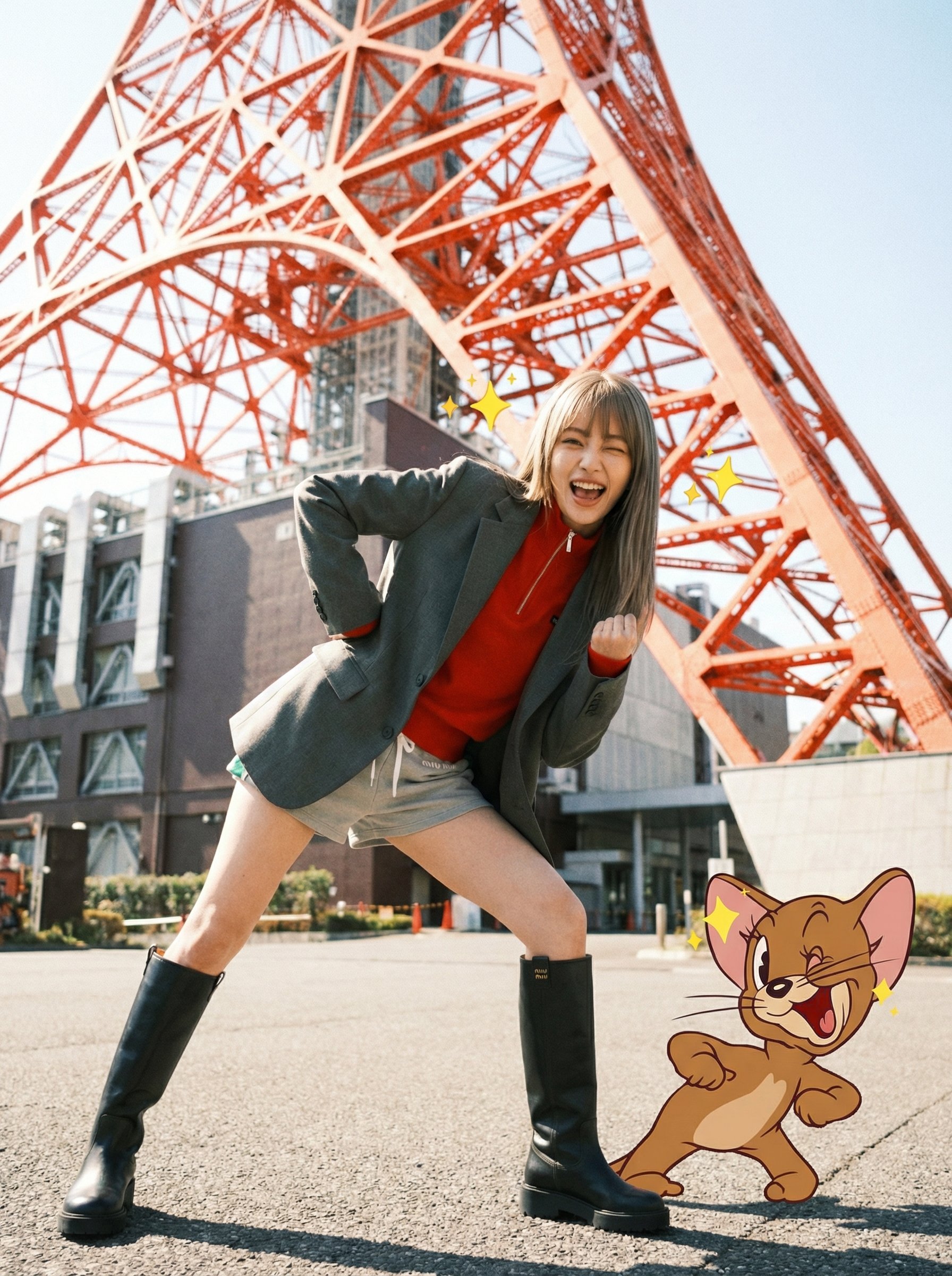 Mimicking Jerry's Expression Management Under Tokyo Tower