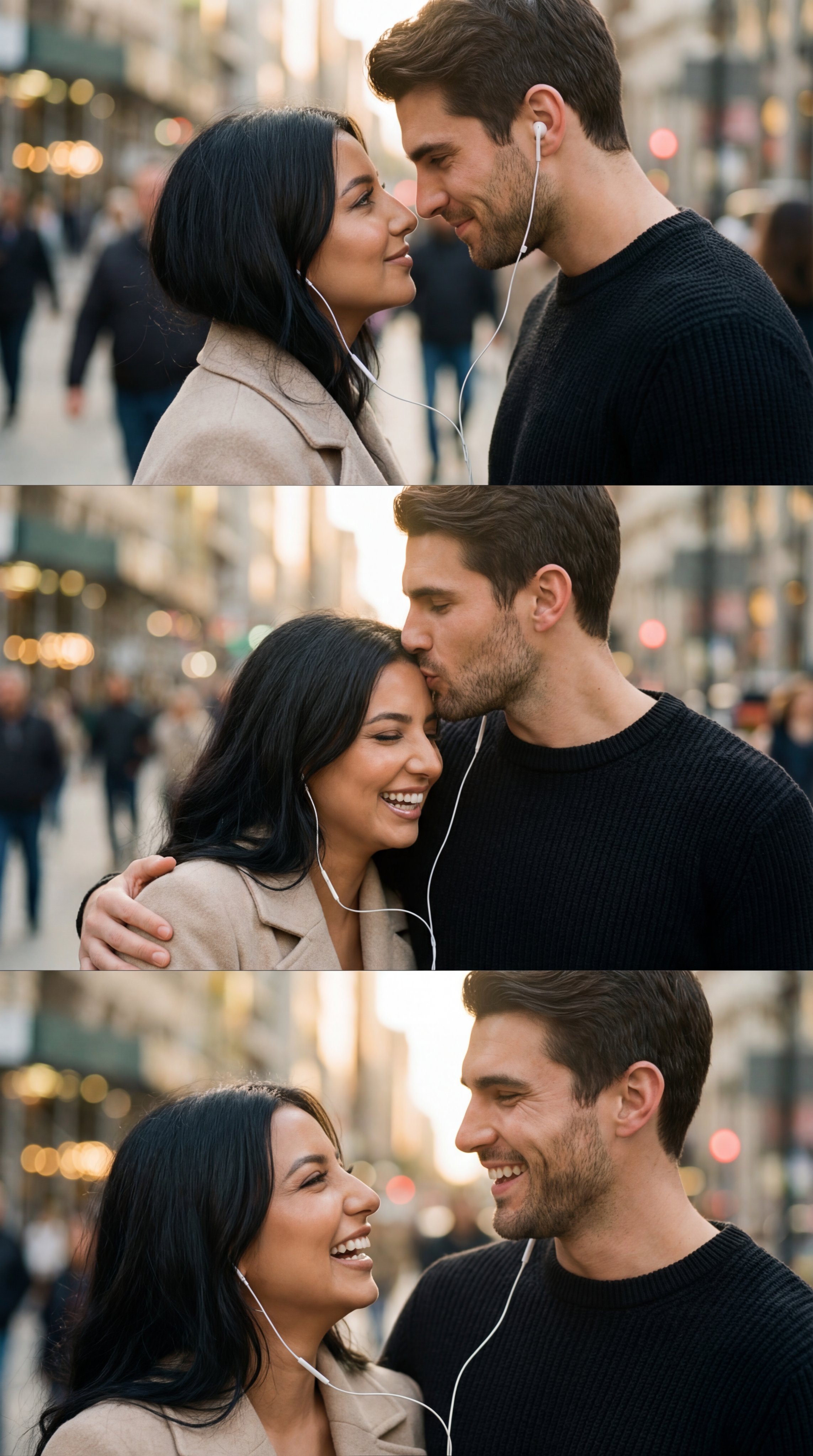 City Street Romantic Triptych