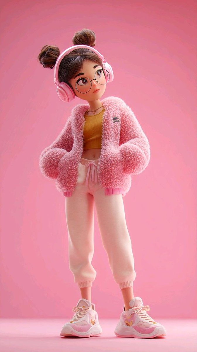 Modern Cartoon Illustration of a Girl