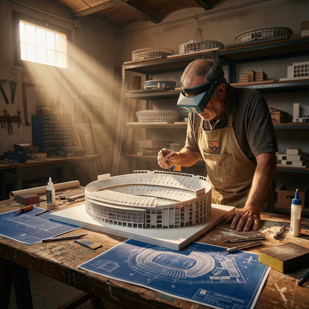 Death Star Model in a Model Maker's Studio, Film, nanoBanana-Pro, Warm Lighting, God Rays reference image, image 2 of 2