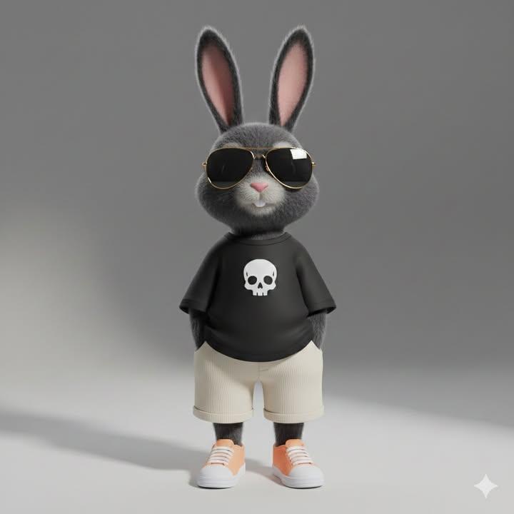 Mini Bunny Character 3D Render