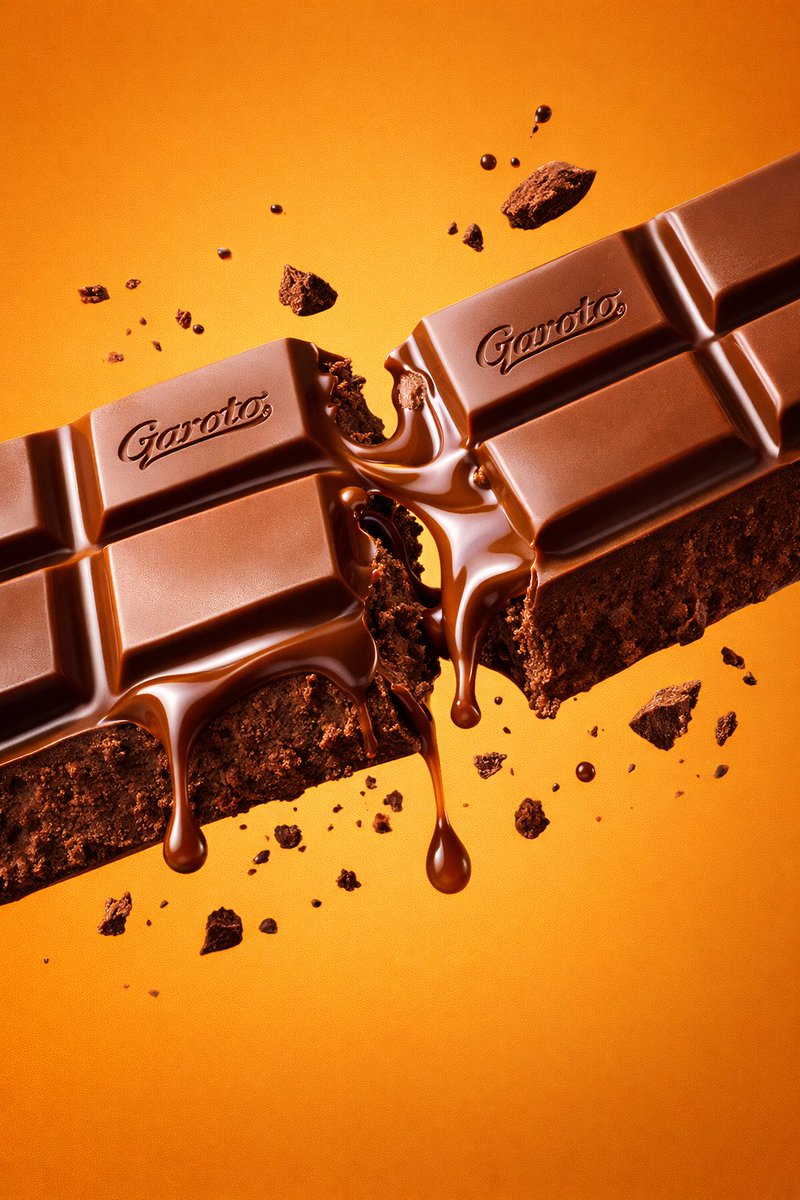 Ultra-Realistic Commercial Image of a Garoto Chocolate Bar