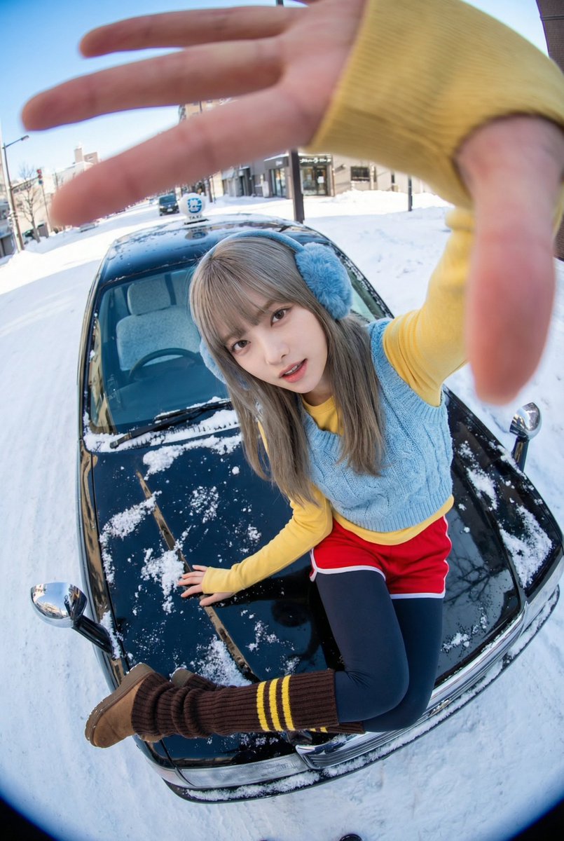 Y2K Street Fashion in Snow