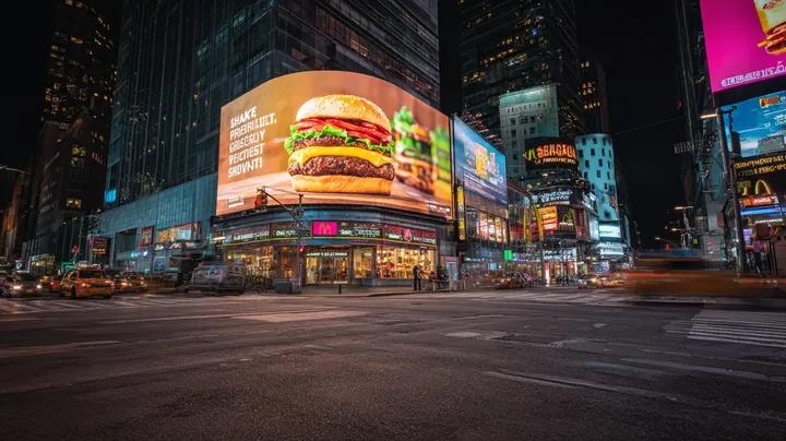 Ultra-realistic Cinematic Night Cityscape Inspired by Times Square, New York