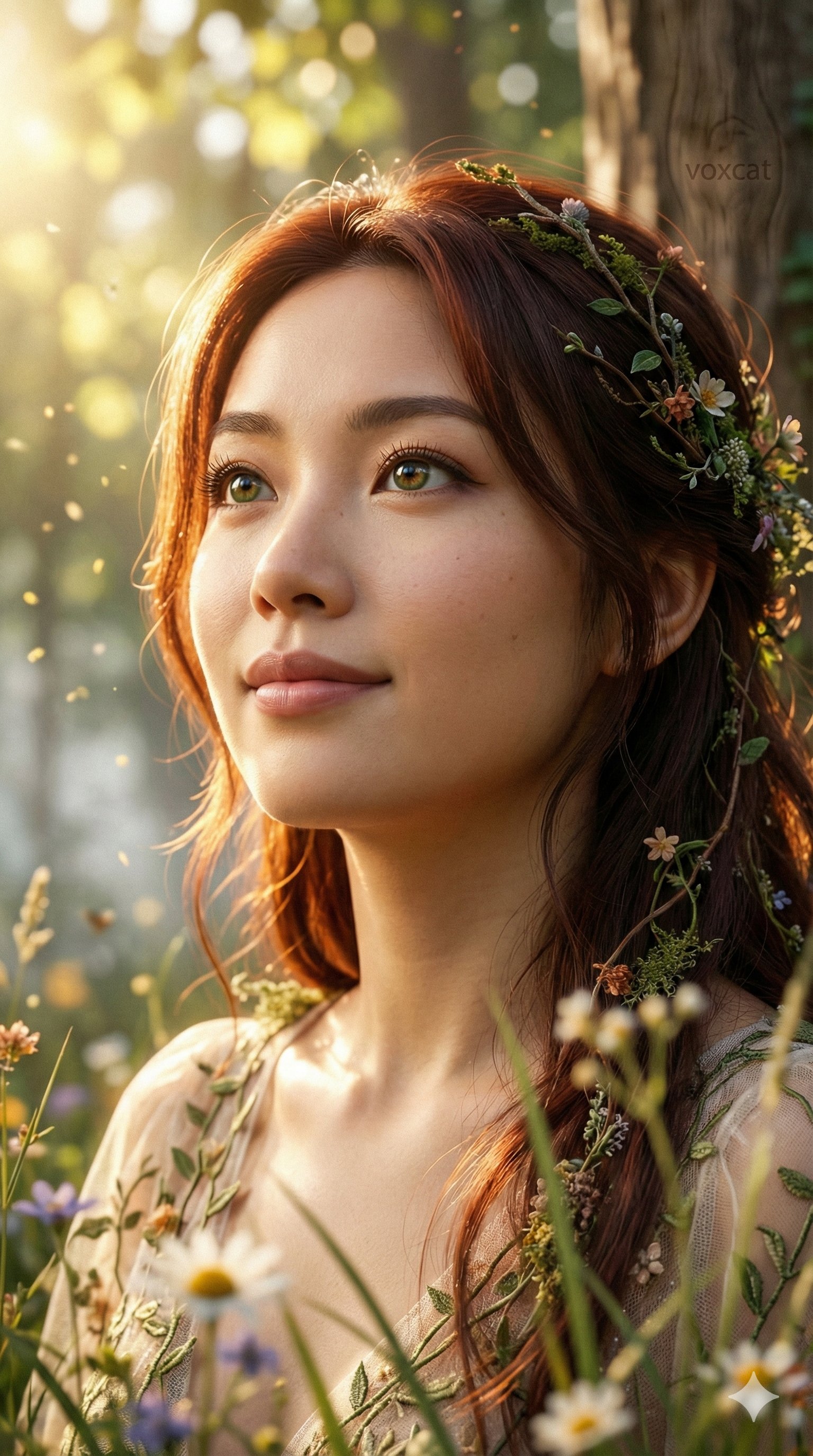 Warm-toned Fantasy Portrait Analysis, People, nanoBanana-Pro, Golden Hour Lighting, Shallow Depth of Field reference image, image 2 of 4