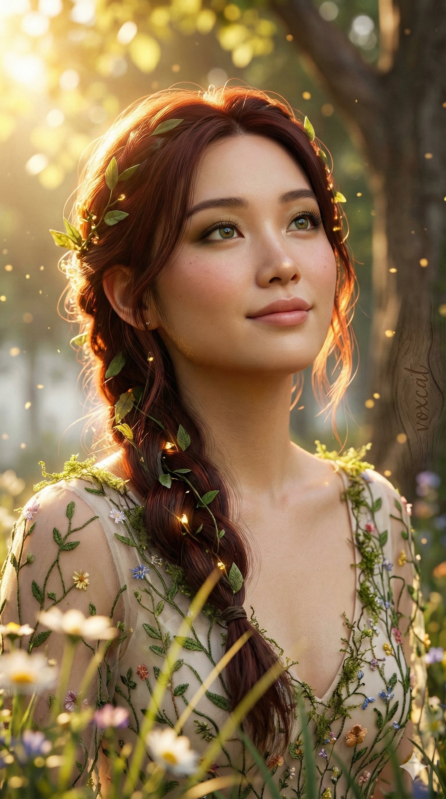 Warm-toned Fantasy Portrait Analysis, People, nanoBanana-Pro, Golden Hour Lighting, Shallow Depth of Field reference image, image 4 of 4