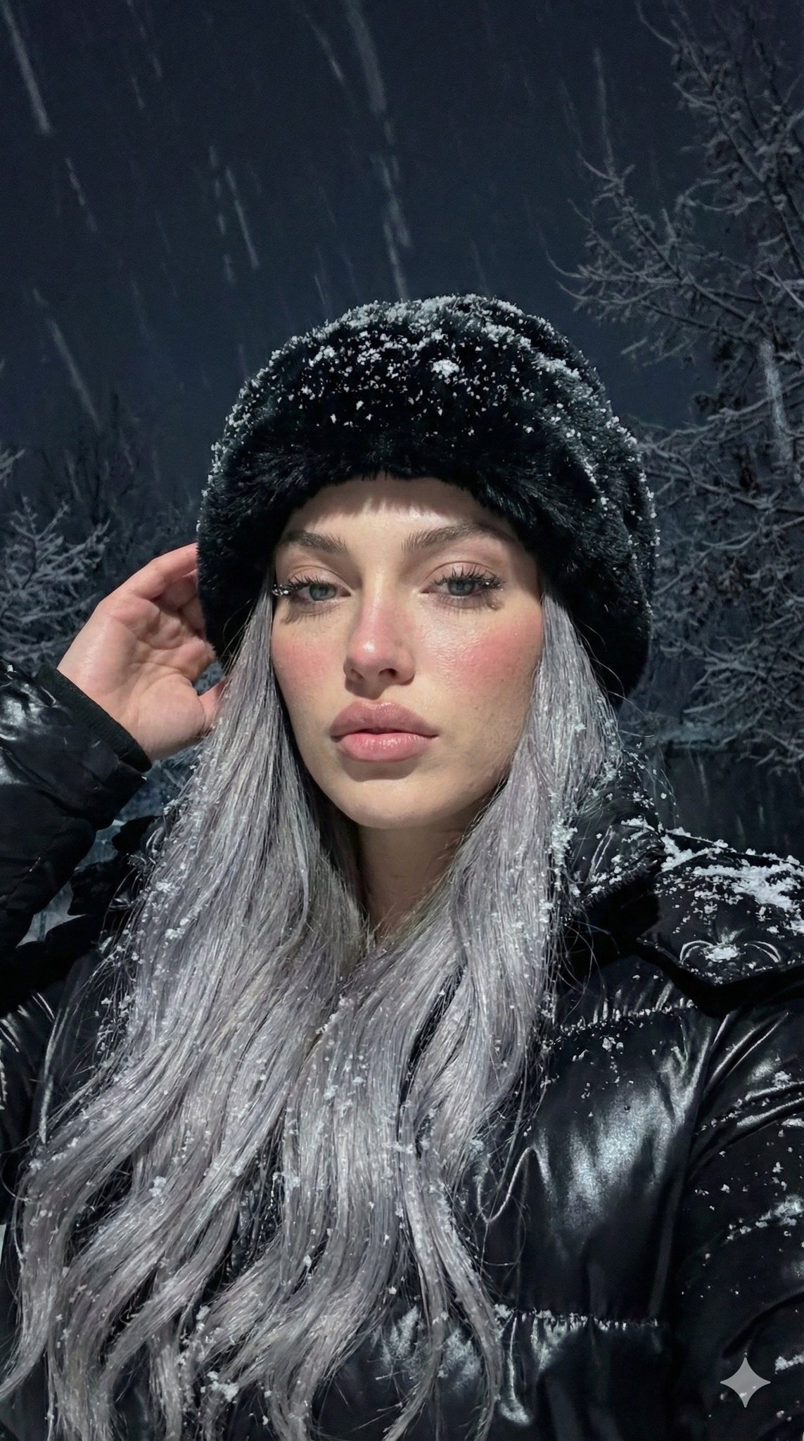 Gemini Nano Banana 3.0 Winter Night Selfie