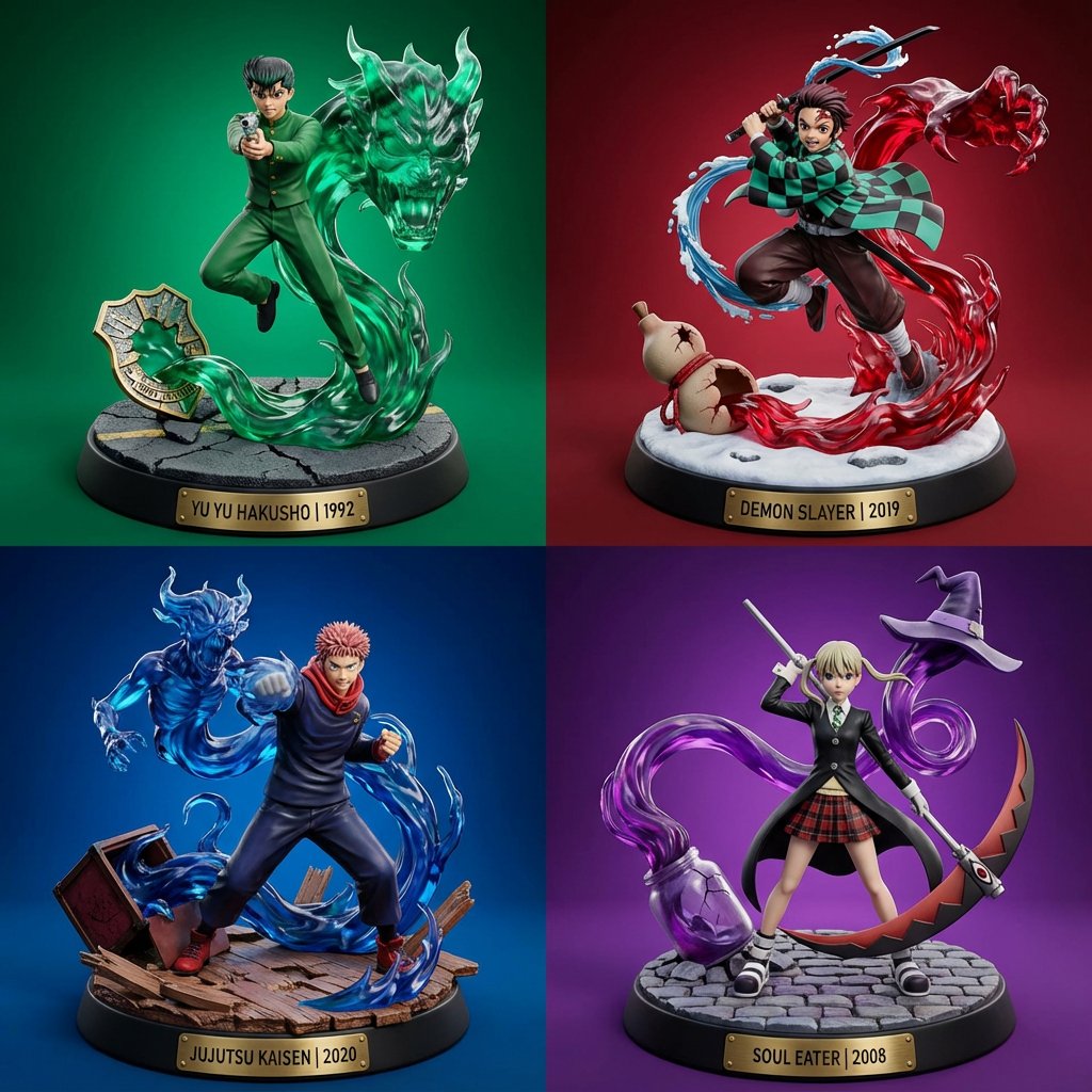 Fun Prompt: Transforming Manga Characters into Collectible Sculptures