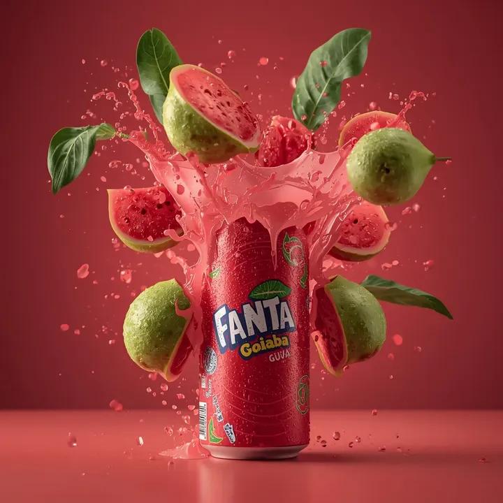 Fanta Goiaba Red Aluminum Can Photography