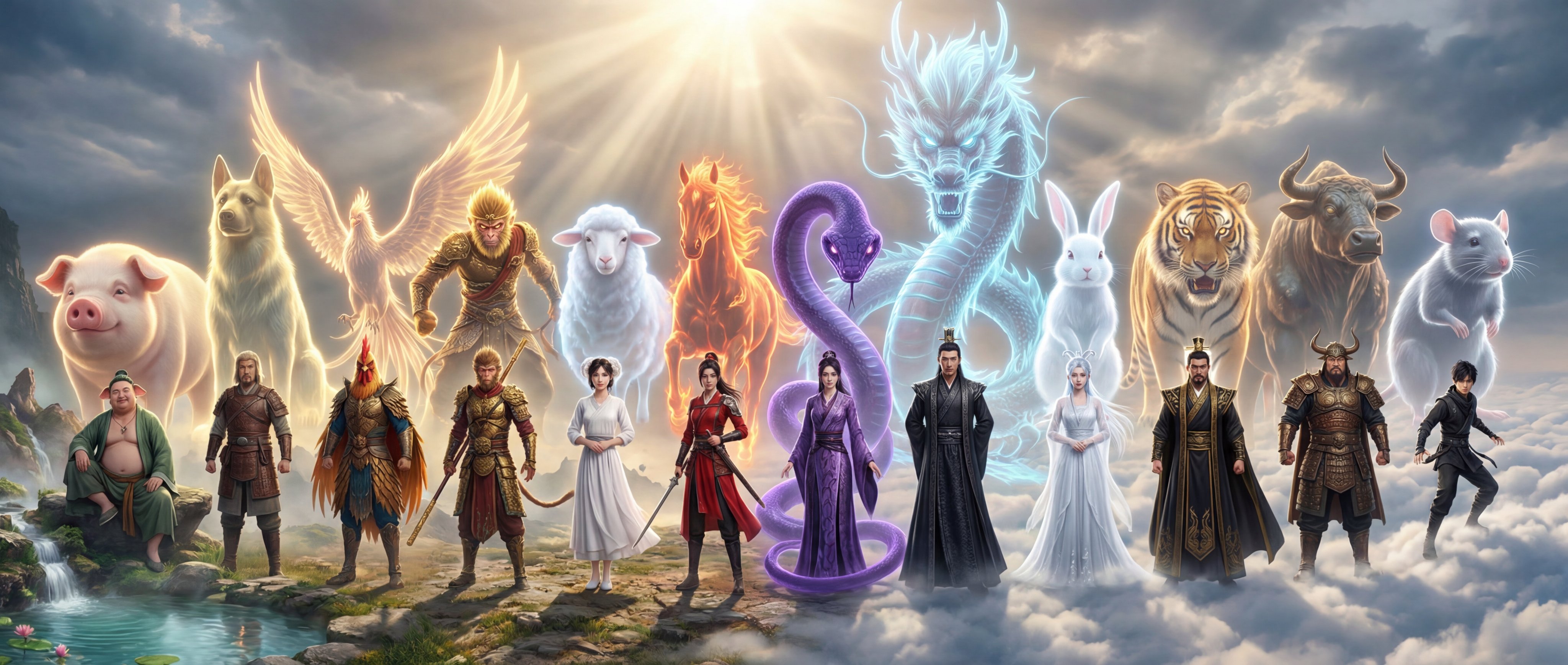 Hongmeng Divine Realm 12 Chinese Zodiac Avatars