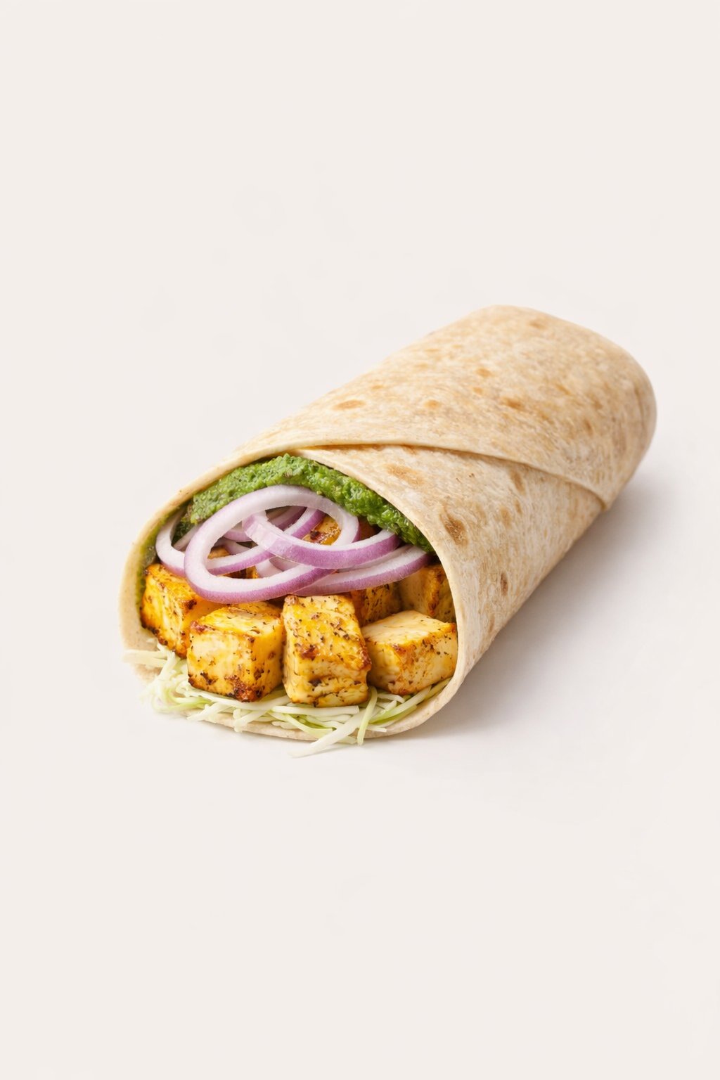 Paneer Wrap Preparation