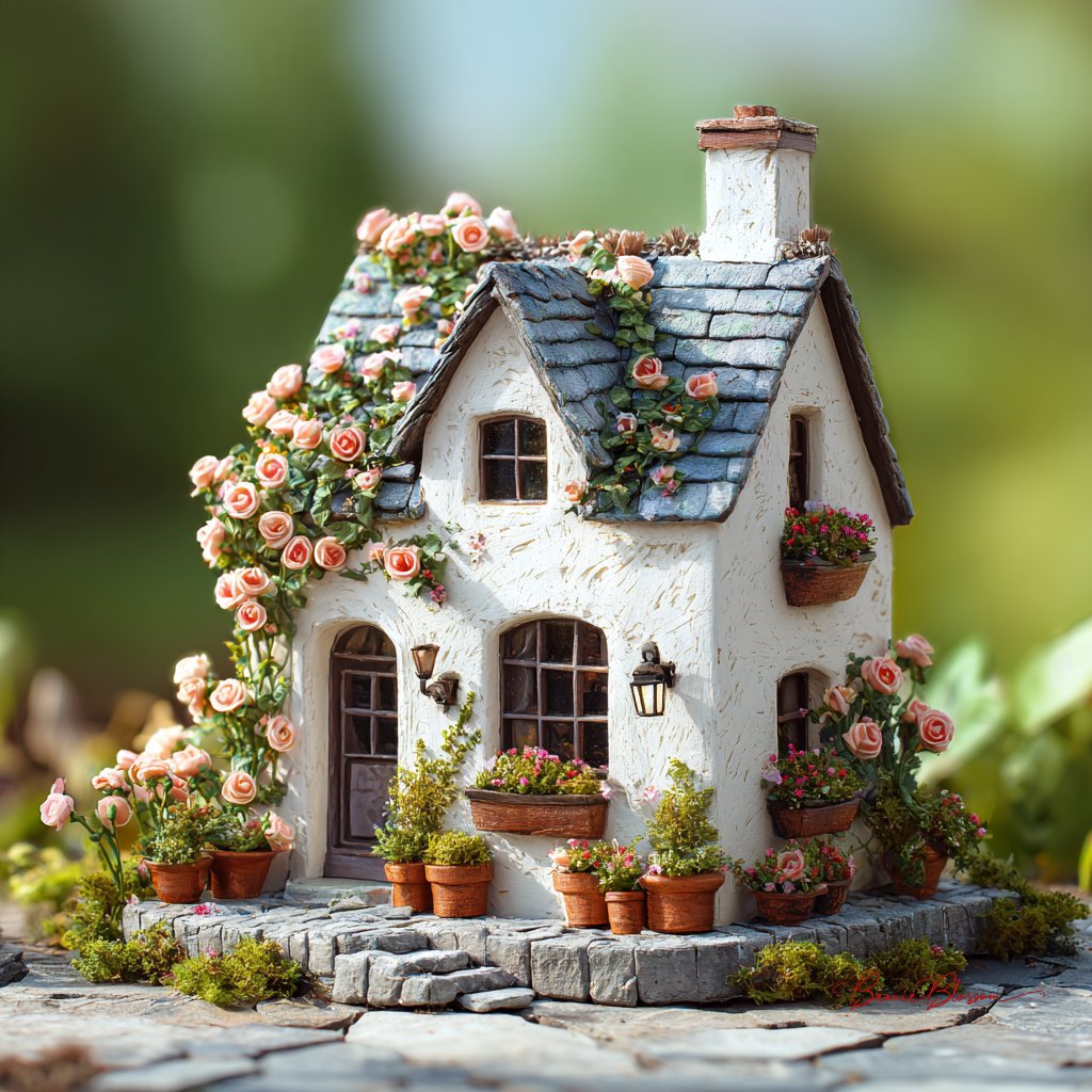 Handmade White Clay House