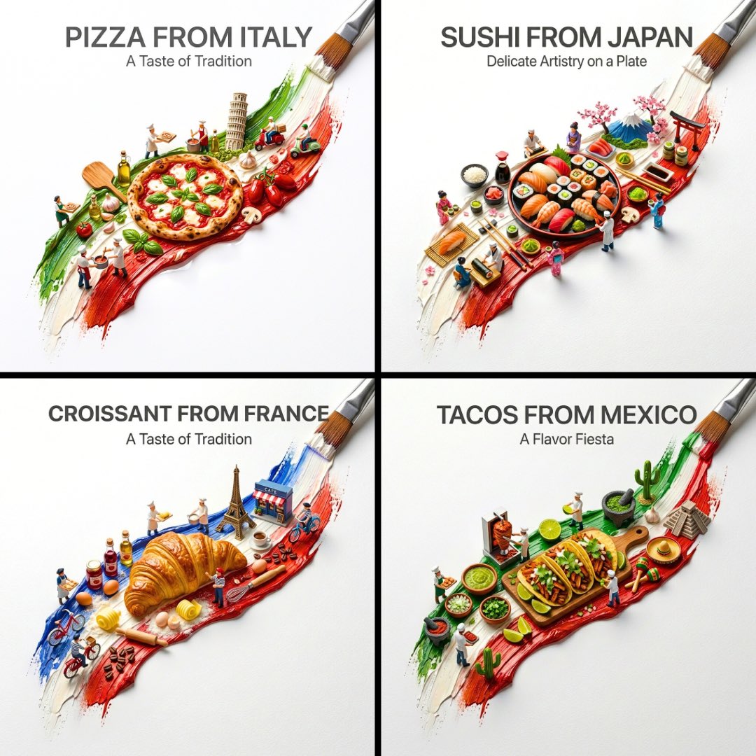 Country Brush Dishes by Nano Banana Pro