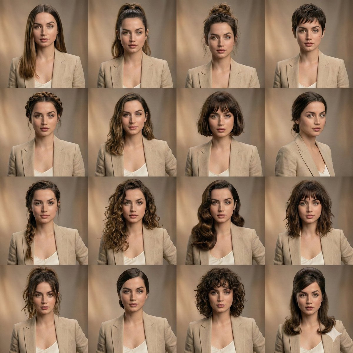Beauty Collage with Different Hairstyles