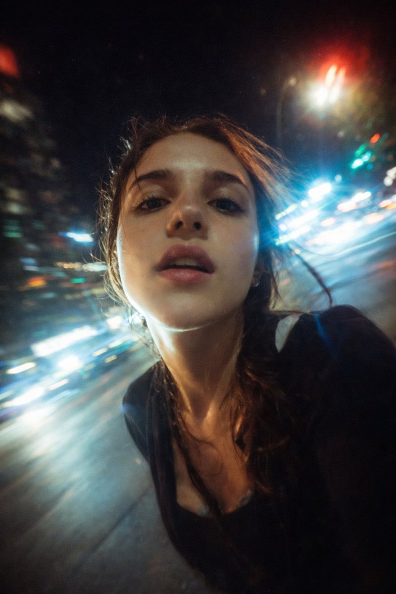 Cinematic Night-Time Selfie in the City