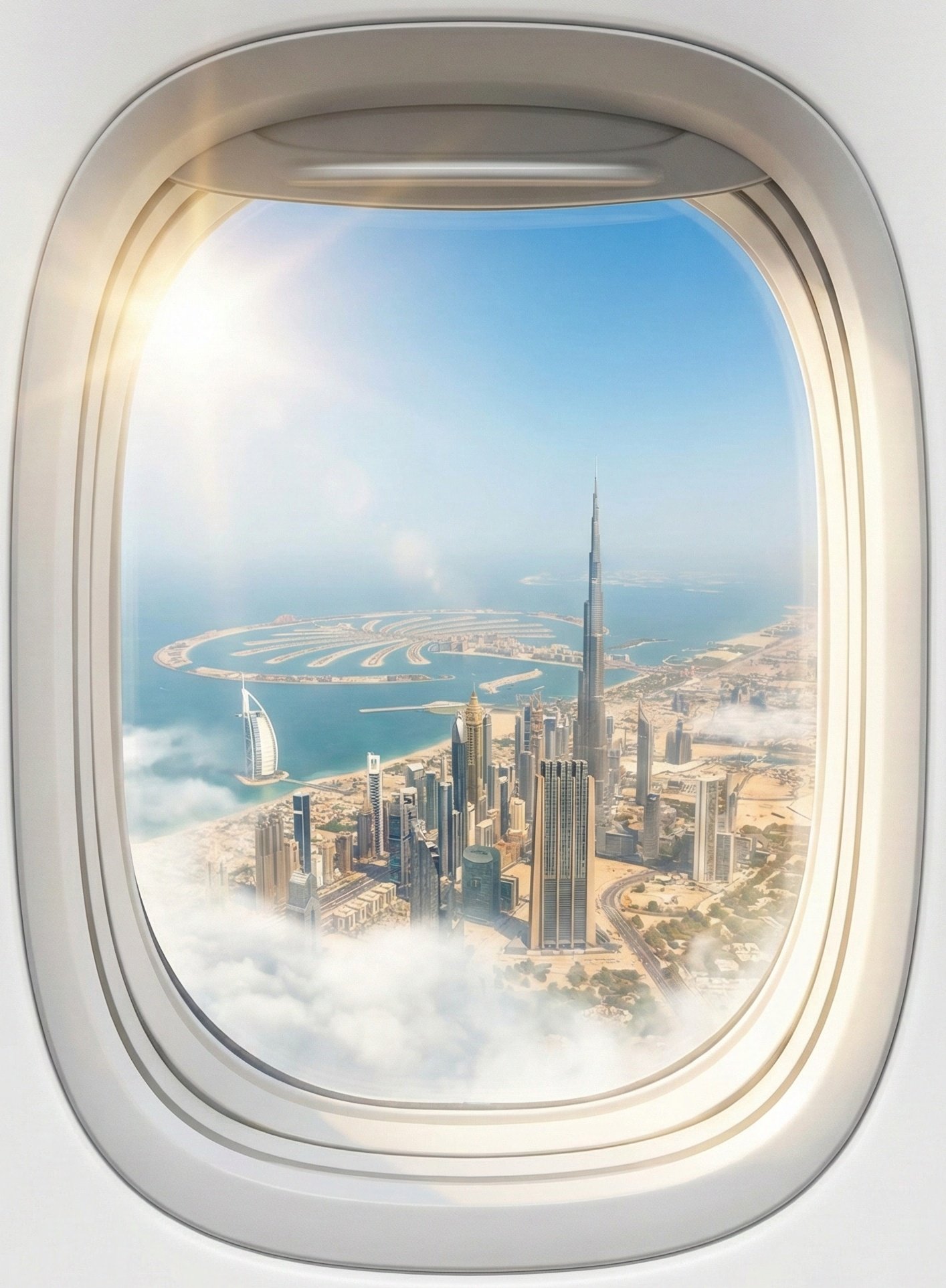 Aeroplane Window View of Any Country