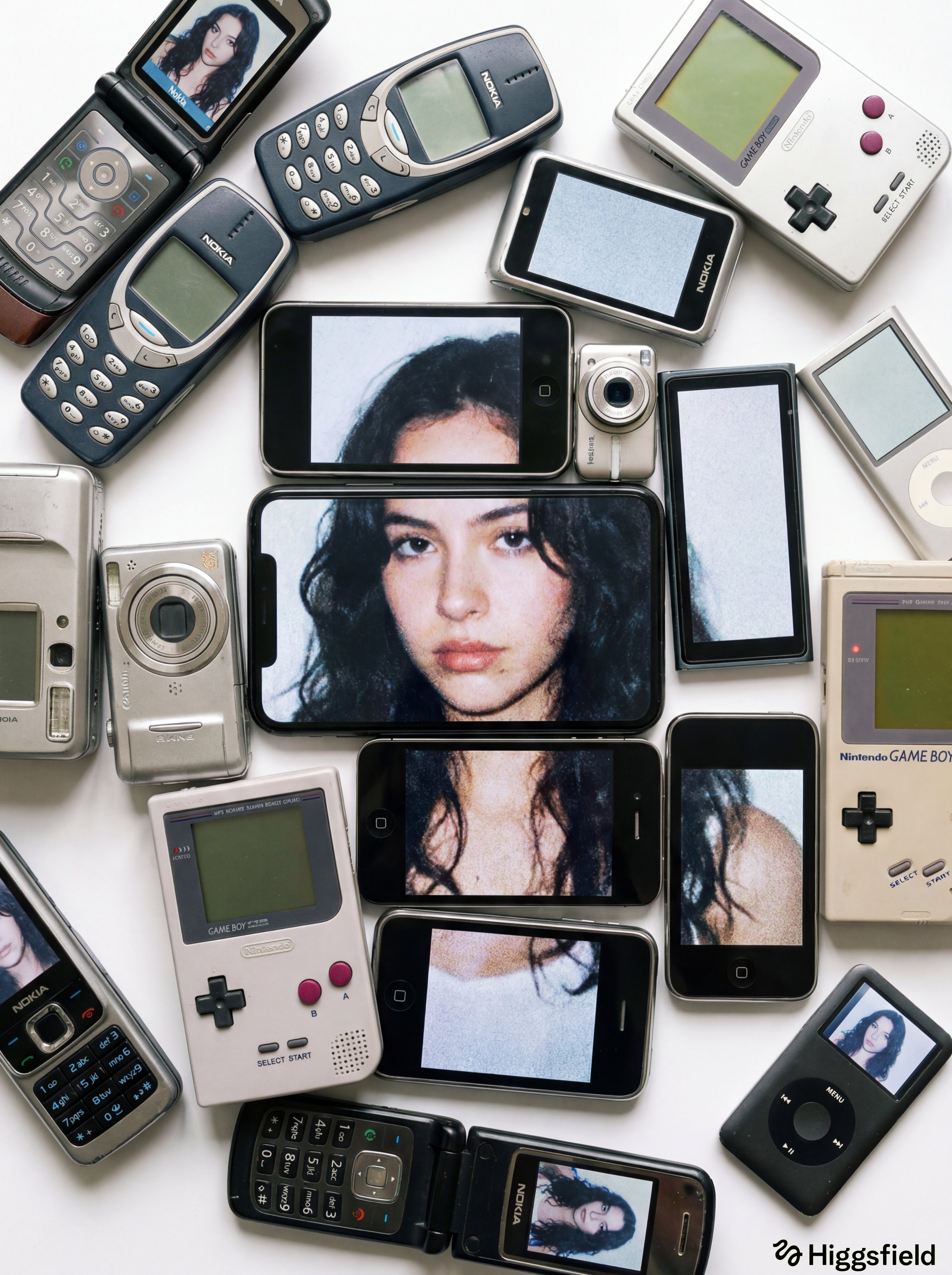 Vintage Electronics Flat Lay Photography