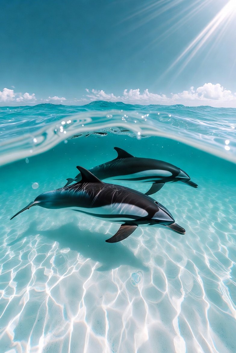 Elegant Dolphin in Ocean Wallpaper