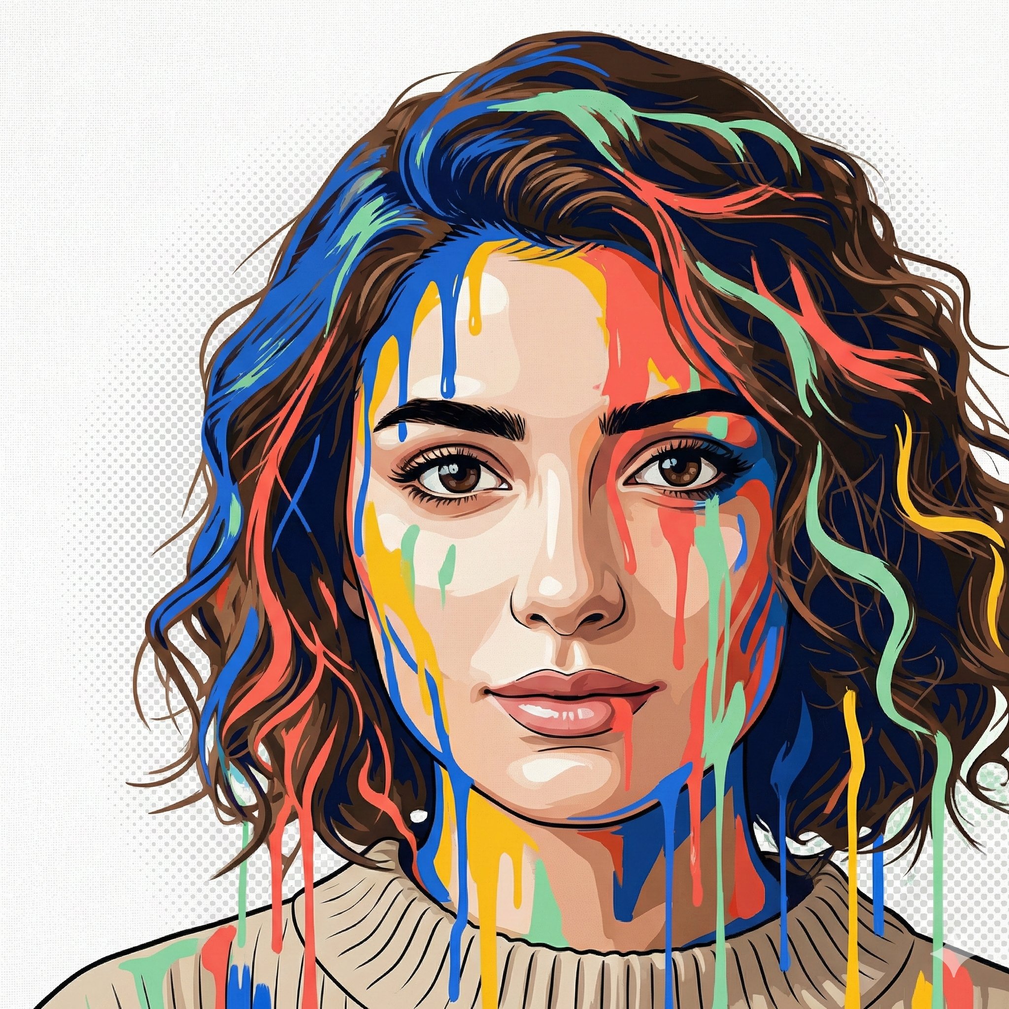 Modern Pop Art Drip Effect