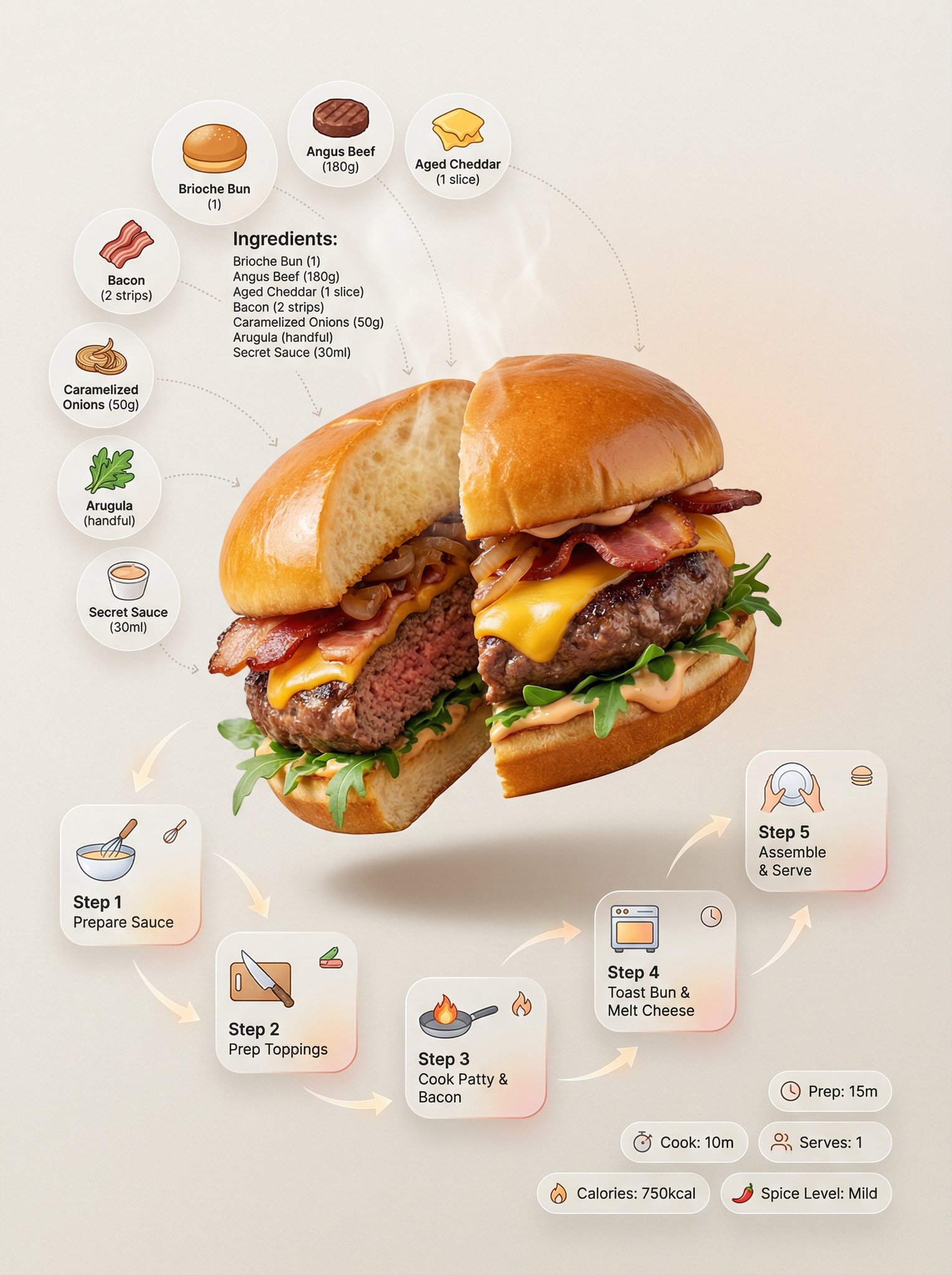 Ultra-Clean Modern Food Infographic