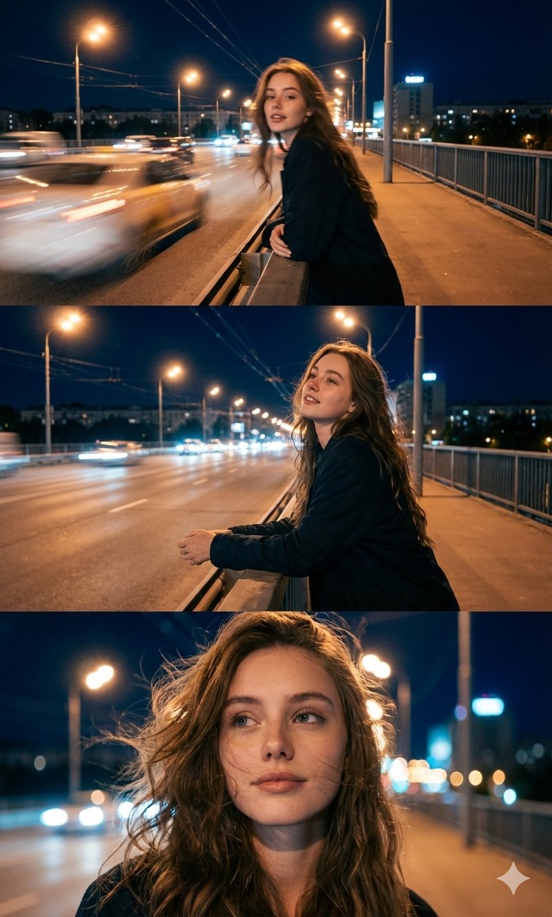Gemini Nano Banana Pro - Night City Bridge Photography