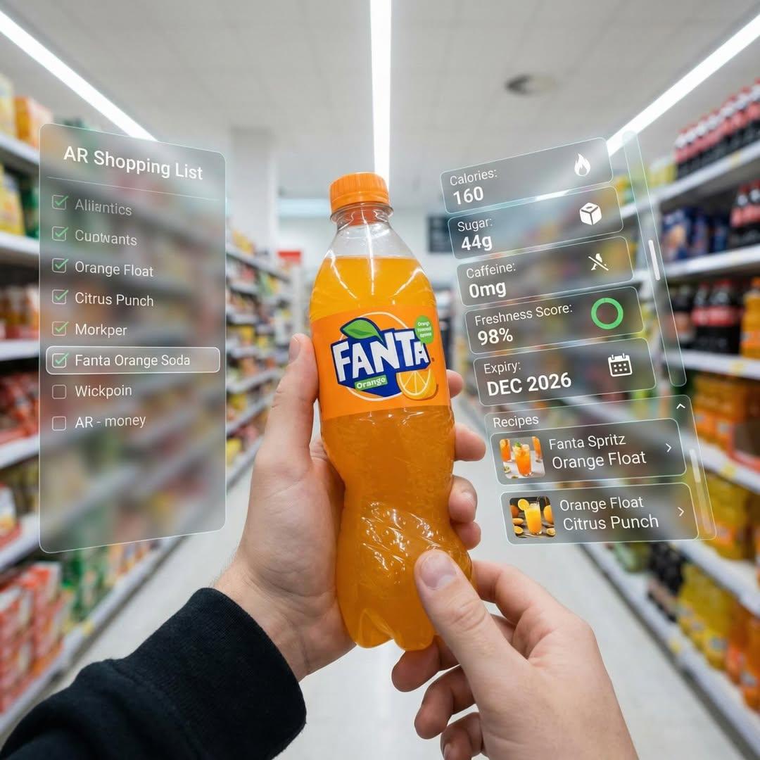 Gemini Nano Banana Pro - First-Person View Inside a Supermarket Aisle