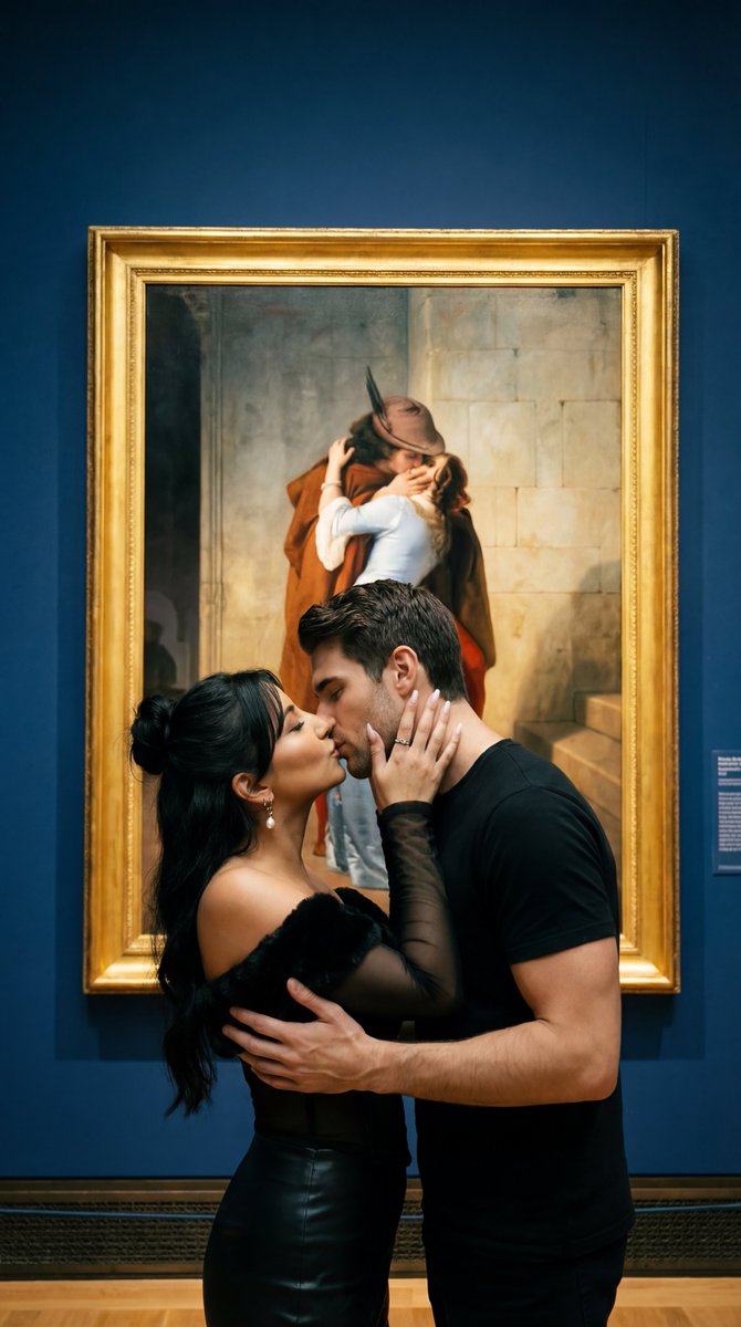 Ultra-Photorealistic Romantic Museum Photo