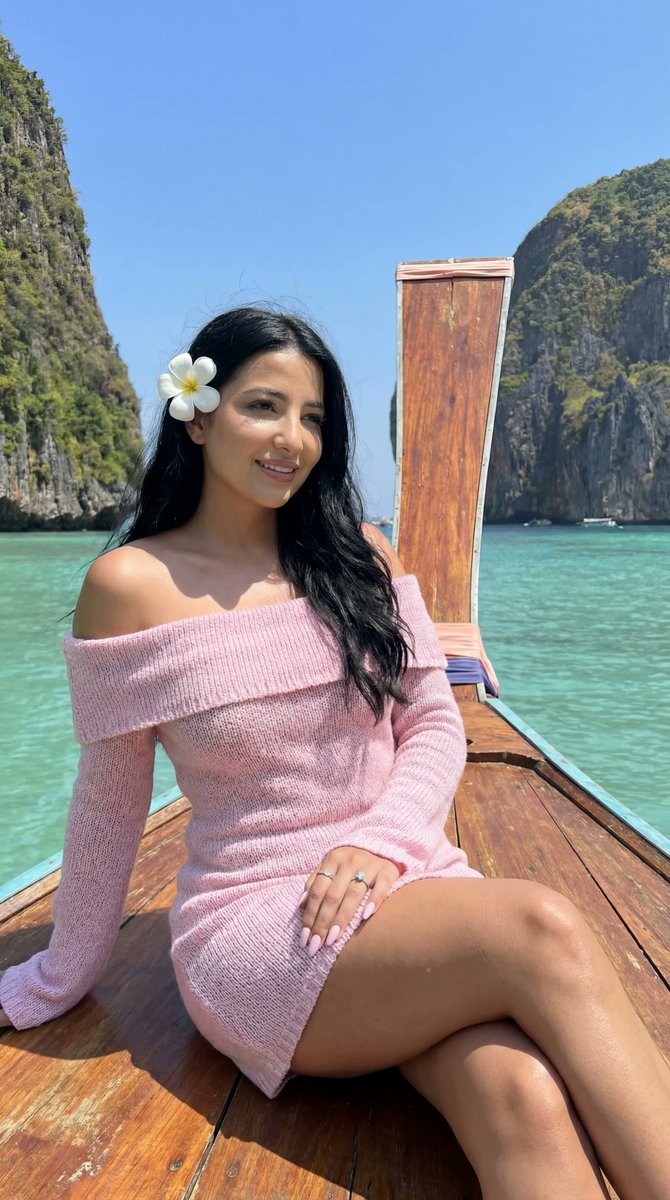Photoreal Travel Portrait on a Wooden Longtail Boat in a Tropical Lagoon