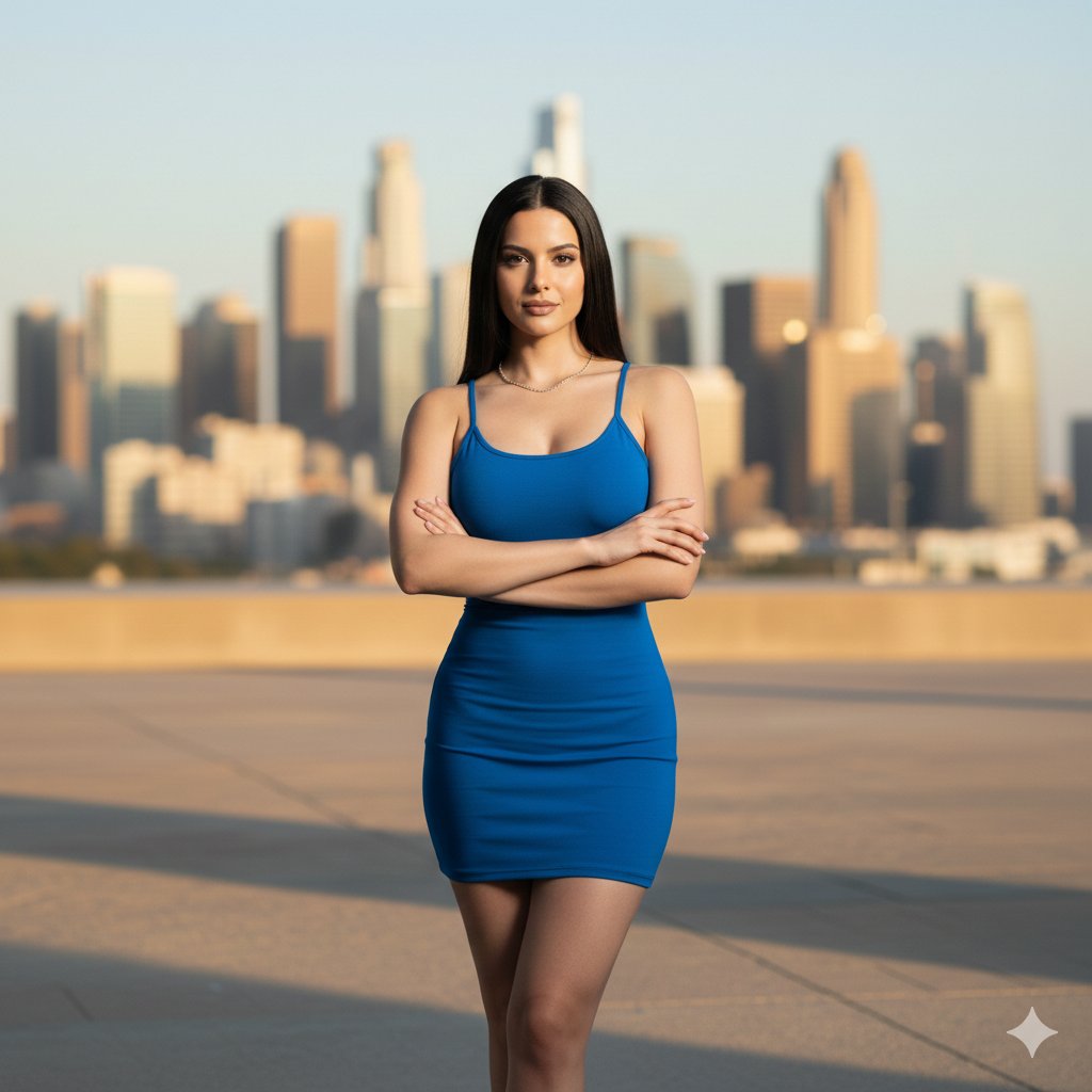Good Night Beauty, City, nanoBanana-Pro, Flash Photography, Dark Hair reference image, image 3 of 3