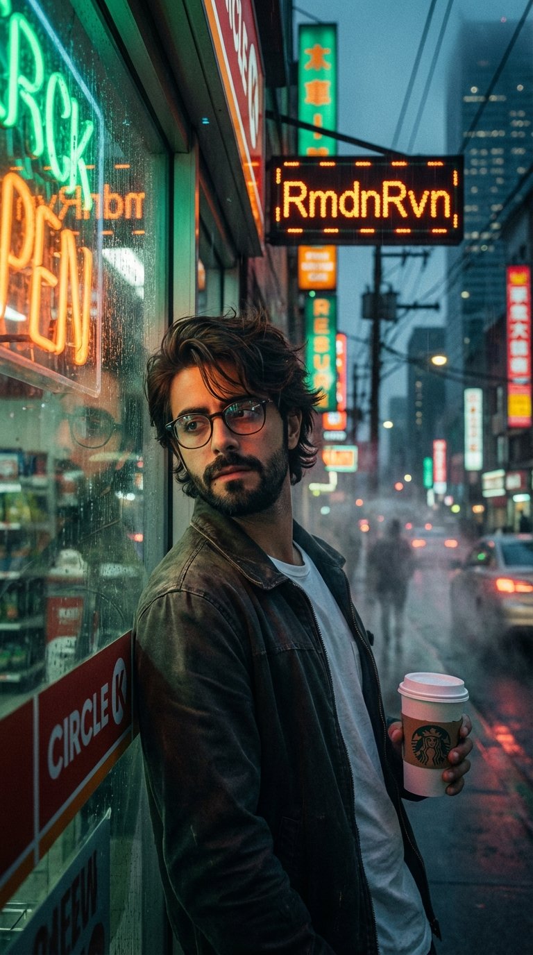 Neon Night Urban Portrait