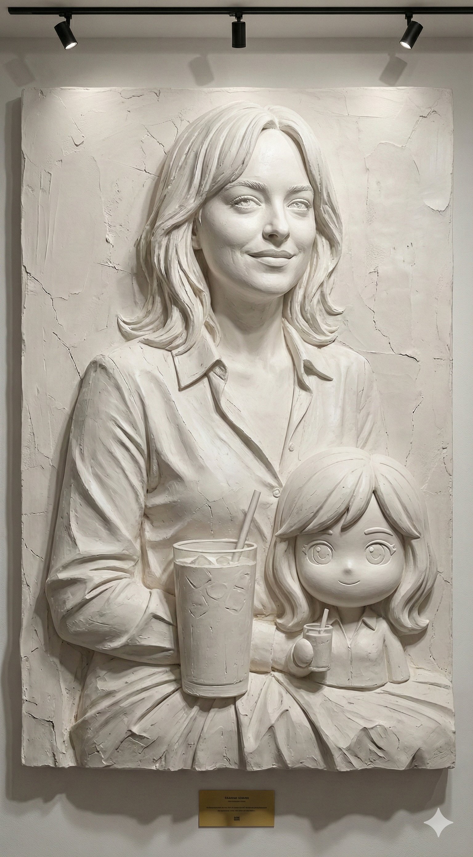 Google Gemini Nano Banana - Plaster Relief Sculpture