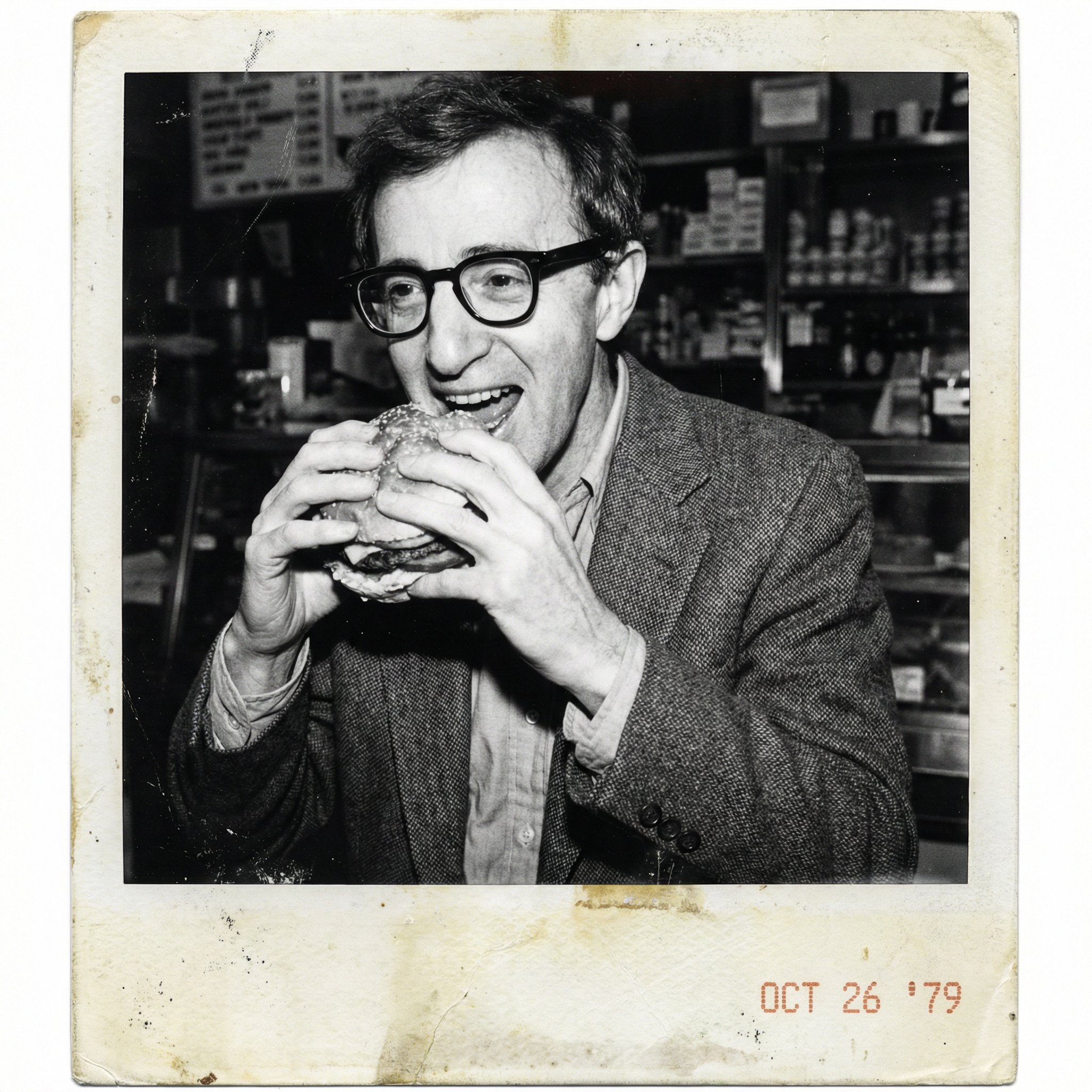 1980s Classic Black and White Polaroid Photo