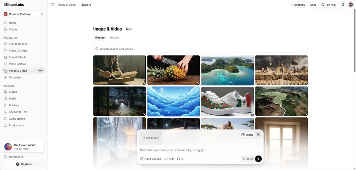 ElevenLabs Image & Video Beta Experience