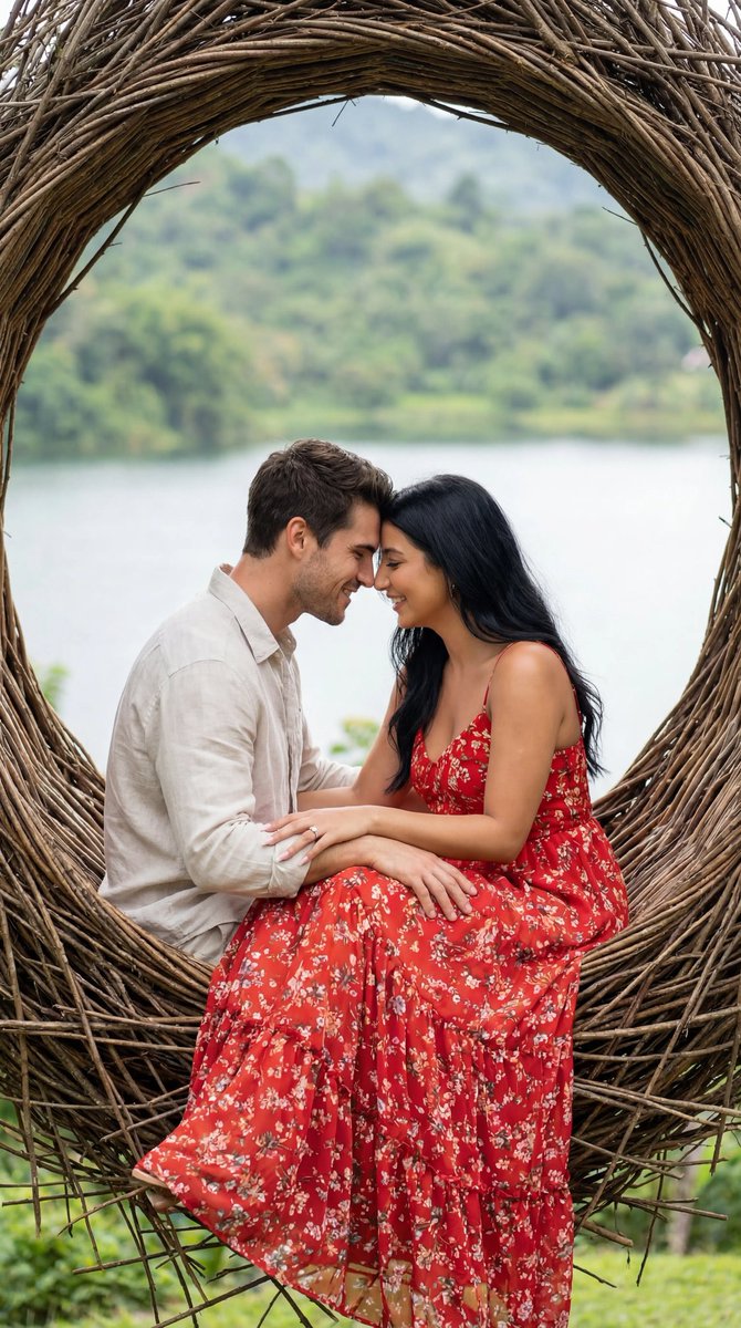 Romantic Nature Photography: Couple with Nest