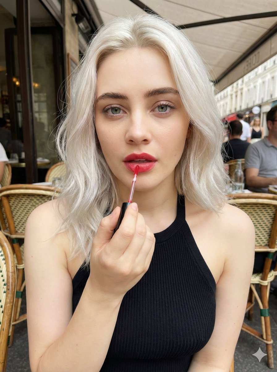 Outdoor Cafe Beauty Portrait