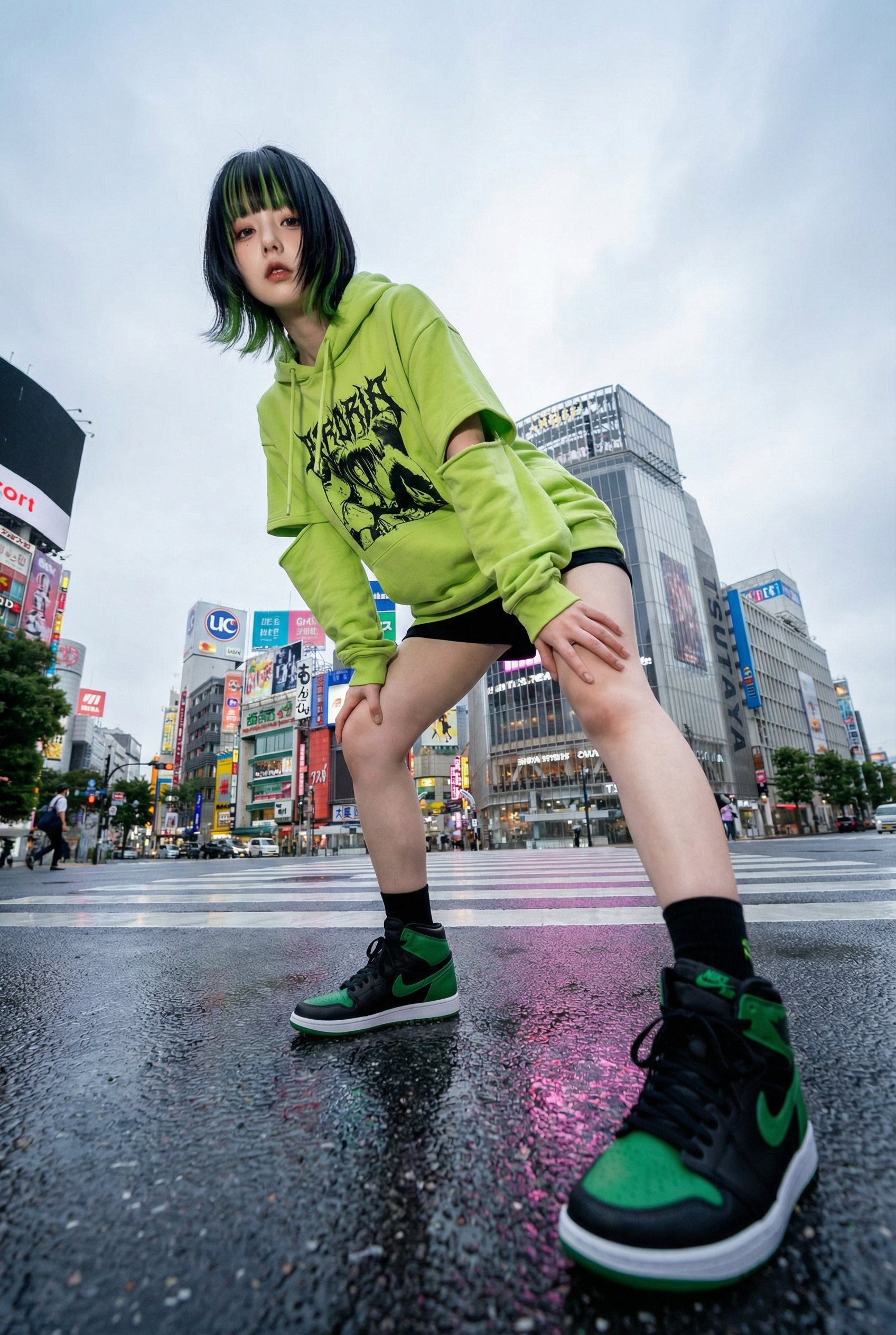 Harajuku Scramble Crossing Imaginary AI Fashion Check
