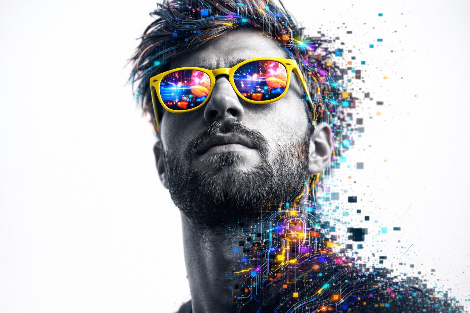 Hyper-Realistic Portrait with Futuristic Lighting