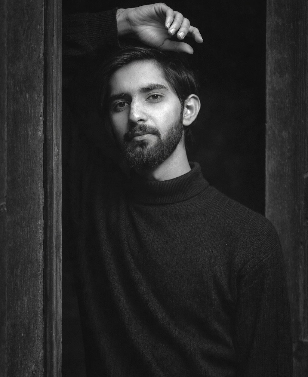 Black and White Emotional Portrait