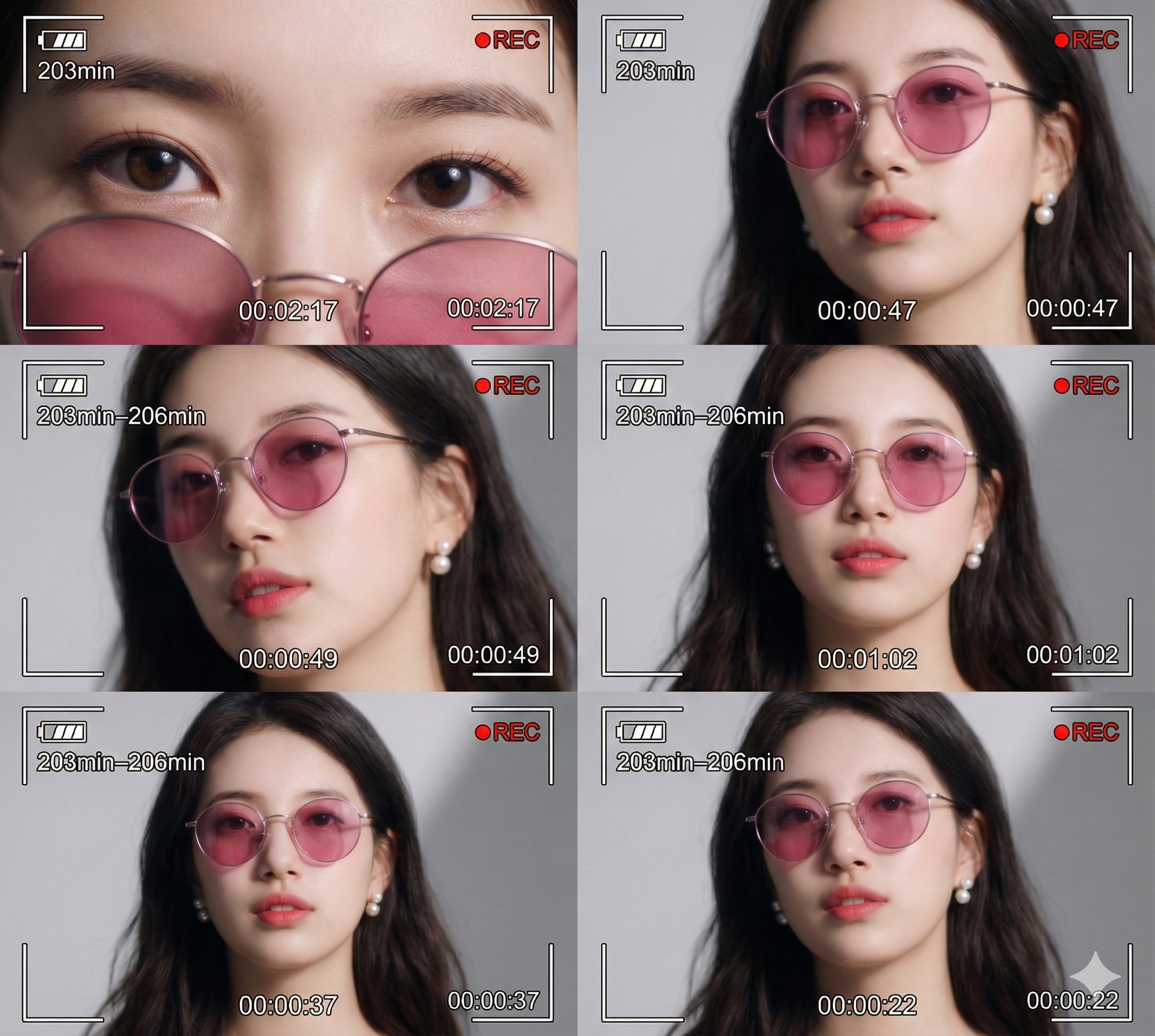 Hyper-realistic Film Quality 6-Panel Collage Photo
