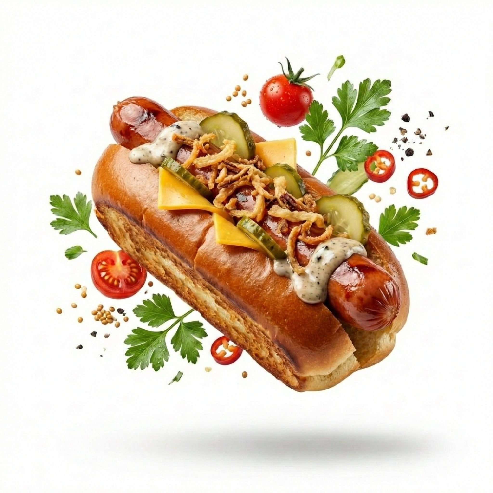 High-End Commercial Food Photography with Floating Composition