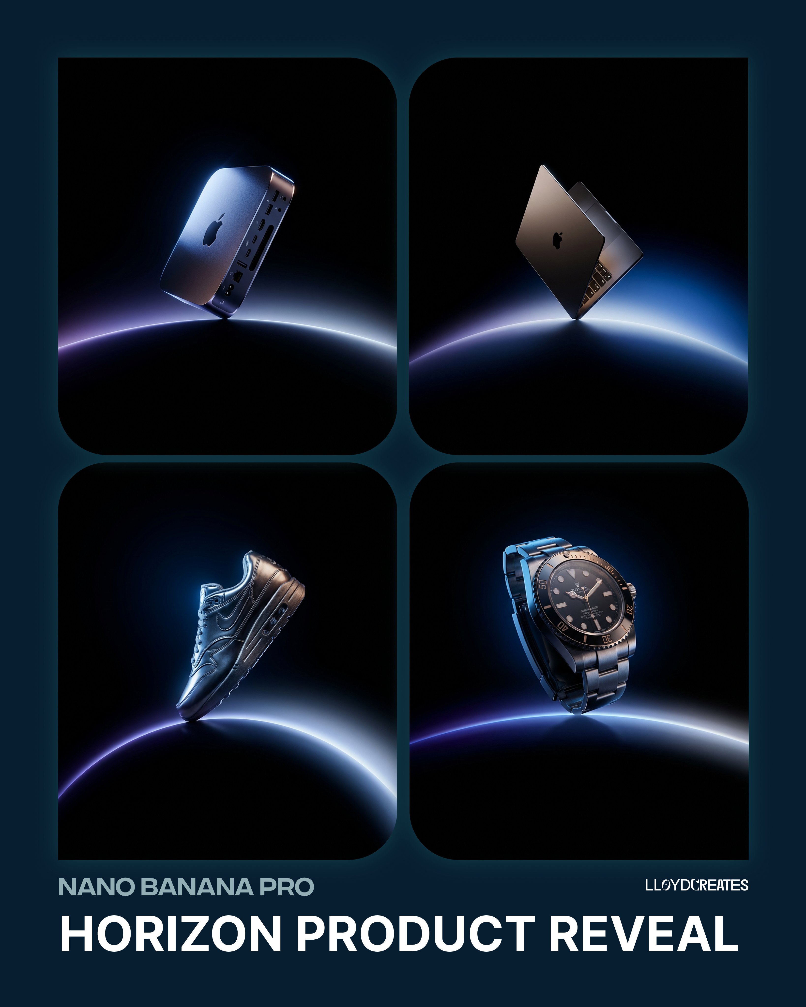 Nano Banana Pro Premium Dark Horizon Product Reveal