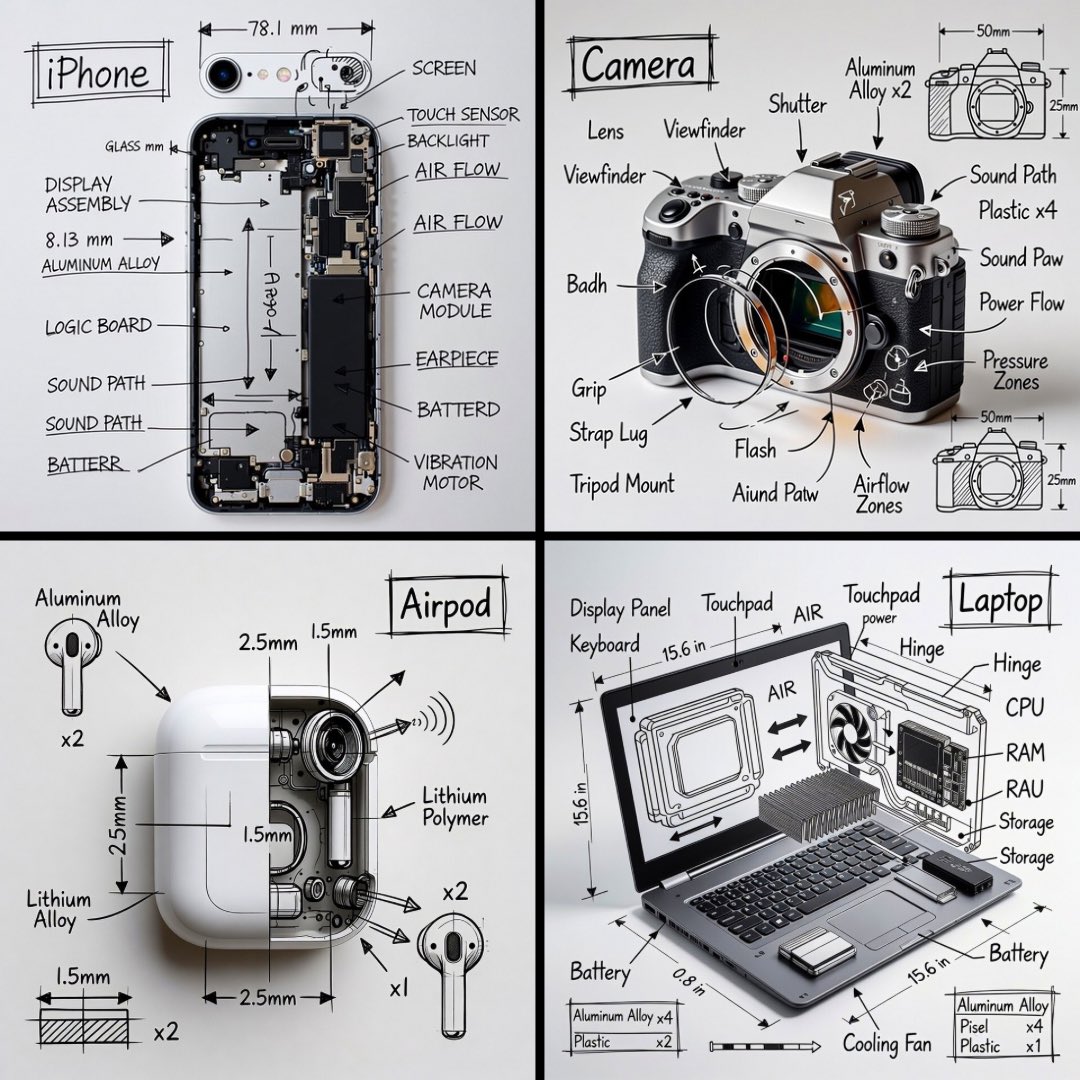 Grok Imagine Object Infographics