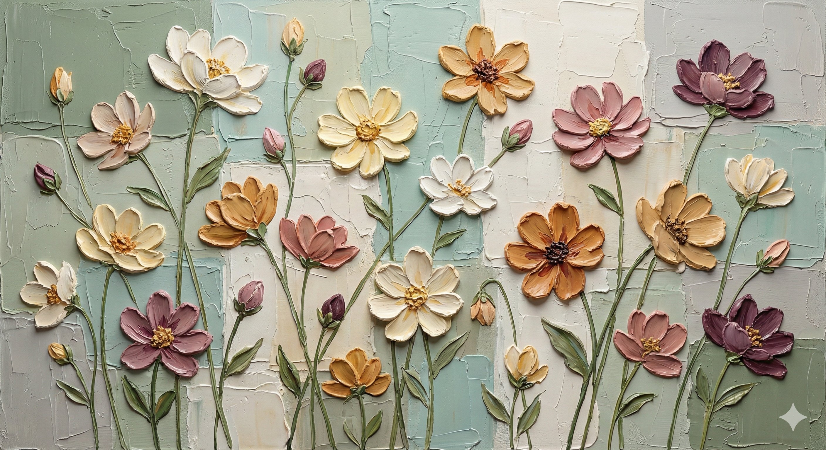 Hyper-detailed Contemporary Floral Relief Artwork