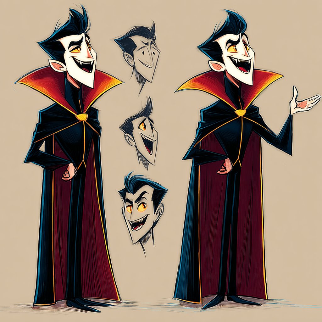 Modern 2D Animation and Feature Film-Style Character Design Reference
