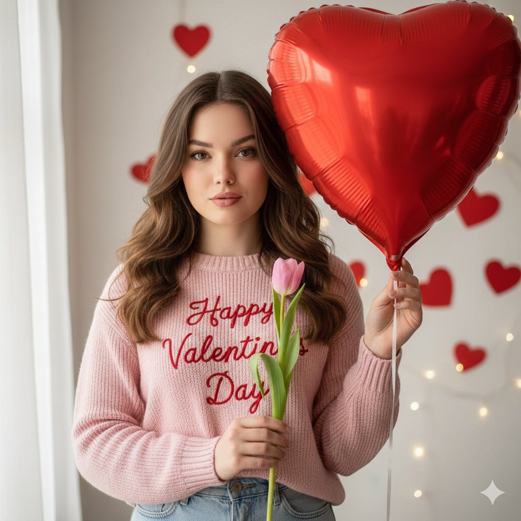 Soft and Bright Valentine's Portrait